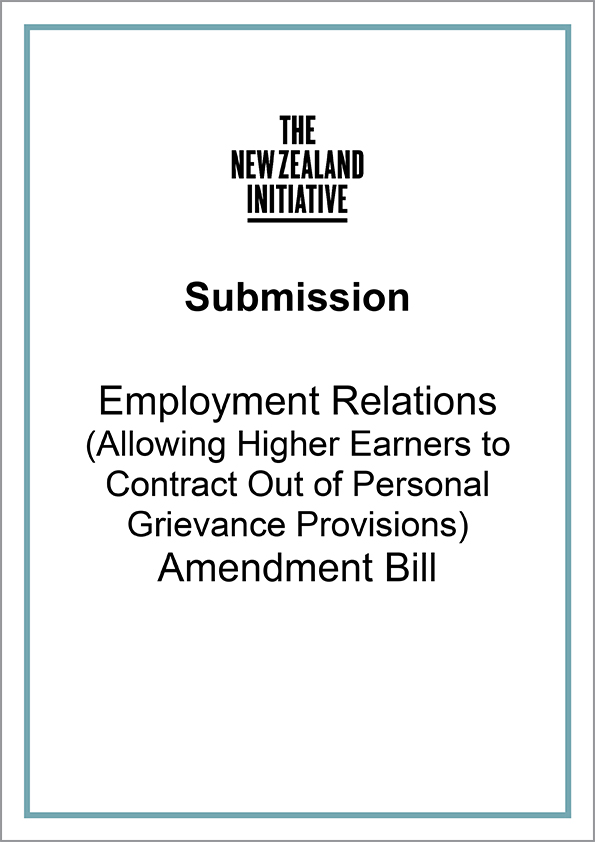 Submission Employment Relations Amendment Bill cover