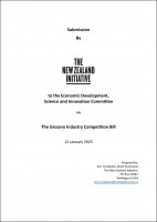 Submission on the Grocery Industry Competition Bill Page 01