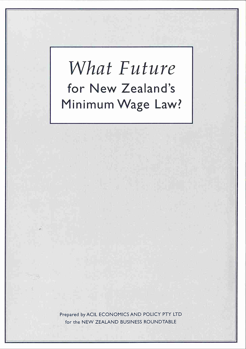 What future for New Zealands Minimum Wage Law cover