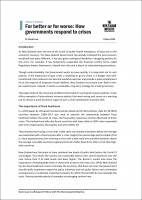 Policy Point For better or for worse How governments respond to crises 002 1