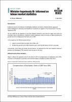 Policy Point Minister hopelessly ill informed on labour market statistics cover