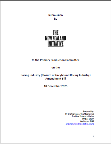 Submission on the Racing Industry Closure of Greyhound Racing Industry Amendment Bill