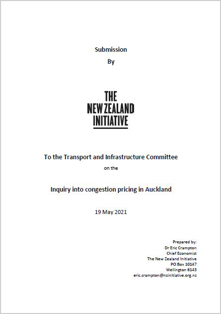 cover submission inquiry into congestion charging in Auckland