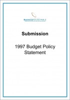 Submission 1997 Budget Policy Statement