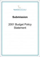 Submission 2001 Budget Policy Statement