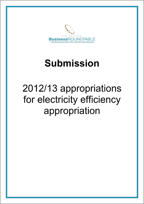 Submission 2012 13 Appropriations for electricity cover