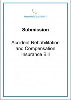 Submission Accident Rehabilitation and Compensation Insurance Bill