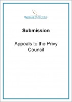 Submission Appeals to the Privy Council