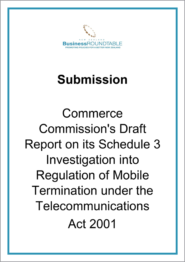 Submission Commerce Commissions Draft Report on its Schedule 3 Investigation into Regulation of Mobile Termination under the Telecommunications Act 2001