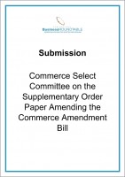 Submission Commerce Select Committee on the Supplementray Order amending Commerce Amendment Bill