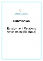 Submission Employment Relations Amendment Bill 2 cover
