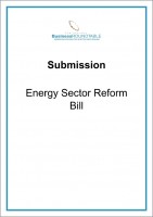 Submission Energy Sector Reform Bill