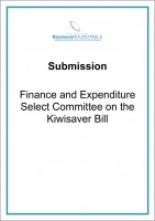 Submission Finance and Expenditure Select Committee on the Kiwisaver Bill