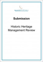 Submission Historic Heritage Management Review