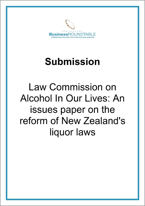 Submission Law Commission on Alcohol on our lives cover