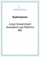 Submission Local Government Auckland Law Reform cover