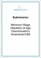 Submission Minimum Wage Abolition of Age Discrimination Amendment Bill