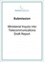 Submission Ministerial Inquiry into Telecommunications Draft Report