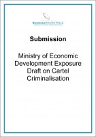 Submission Ministry of Economic Development Cartel Criminalisation cover