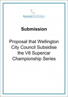 Submission Proposal that Wellington City Council Subsidise the V8 Supercar
