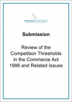 Submission Review of the Competition Thresholds in the Commerce Act 1986