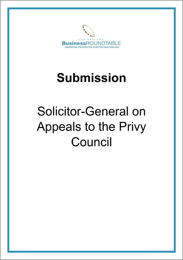 Submission Solicitor General on appeals to the Privy Council