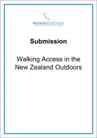 Submission Walking Access in the New Zealand Outdoors