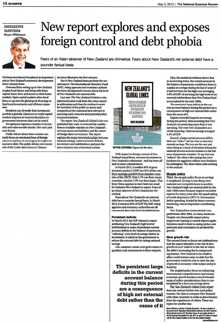NBR foreign control and debt phobia