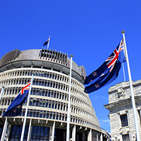 Beehive with flag